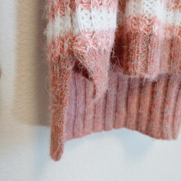 Tribal Jeans Women's Wool Alpaca Long Sleeves Striped Sweater Sz L Soft Cozy - Picture 3 of 8